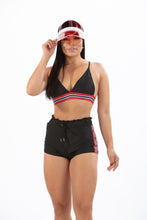 Load image into Gallery viewer, VIOLET - Athletic Three Piece Bikini Swimsuit and Shorts Set