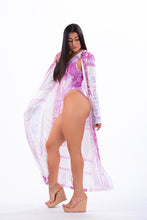 Load image into Gallery viewer, FRANKIE - One Piece Pink 100 Dollar Design with Kimono Bikini Cover