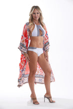 Load image into Gallery viewer, DAHLIA - Three Piece Set: Boho Kimono And Two Piece Sport Bikini