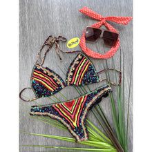 Load image into Gallery viewer, JULIA - Two Piece: Tribal Army Sexy Thong Bikini