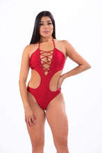 Load image into Gallery viewer, JADE - Blue and Red One-Piece