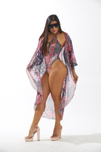 Load image into Gallery viewer, LILIAN - Tribal Two Set Deep V-Neck Monokini and Cover Up