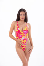 Load image into Gallery viewer, MARIA - Psychedelic One Piece Thong Monokini Bodysuit
