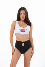 Load image into Gallery viewer, SKYLAR - Two Piece: Watermelon Crop Top and High Waisted Bikini Set
