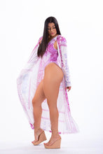 Load image into Gallery viewer, FRANKIE - One Piece Pink 100 Dollar Design with Kimono Bikini Cover
