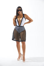 Load image into Gallery viewer, LILY - Mesh Skirt Joint To The Deep V-Neck Monokini
