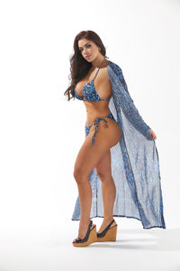 PLUM - Animal Printed Three Pieces with Long Cover Up and Bikini Set