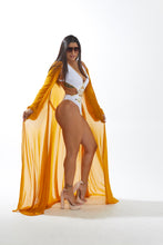 Load image into Gallery viewer, SANDRA - See Through Long Maxi Cover Up and One Piece Bathing Suit
